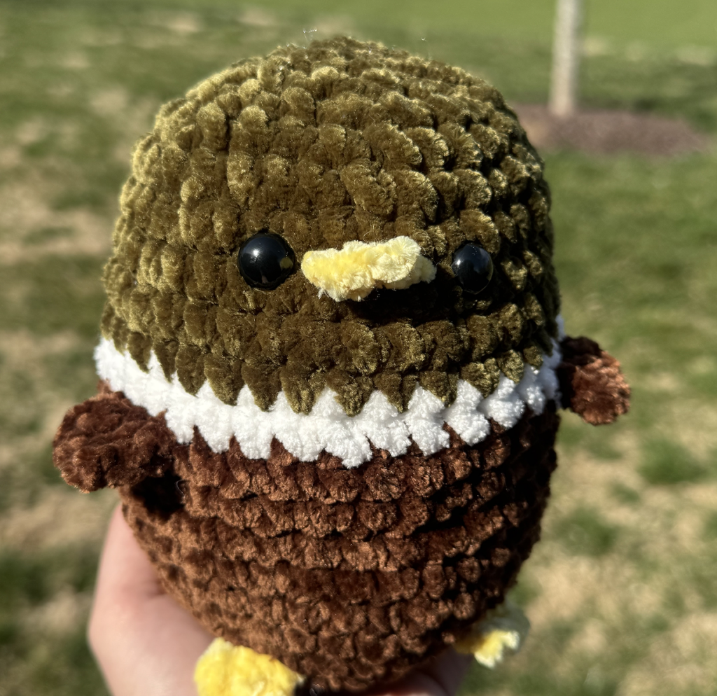Crochet mallard duck